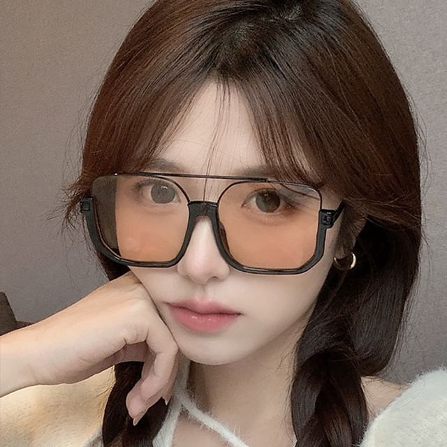 Aisyi-Square Frame Oversized Sunglasses