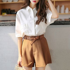 Ashlee - Set: Short-Sleeve Blouse + Shorts Ashlee - Set: Short-Sleeve Blouse + Shorts