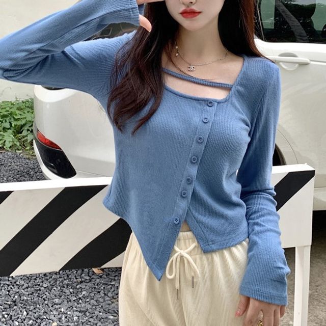 monroll - Asymmetrical Button-Up 