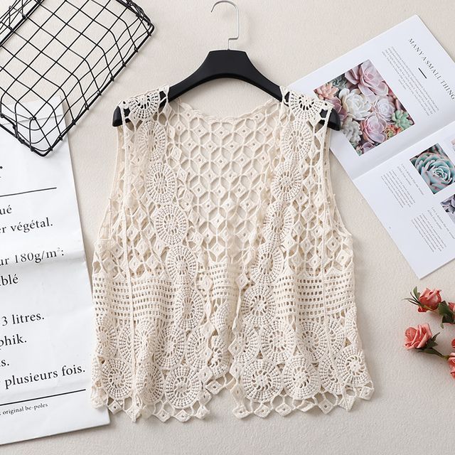 Juuri-Crochet Knit Vest