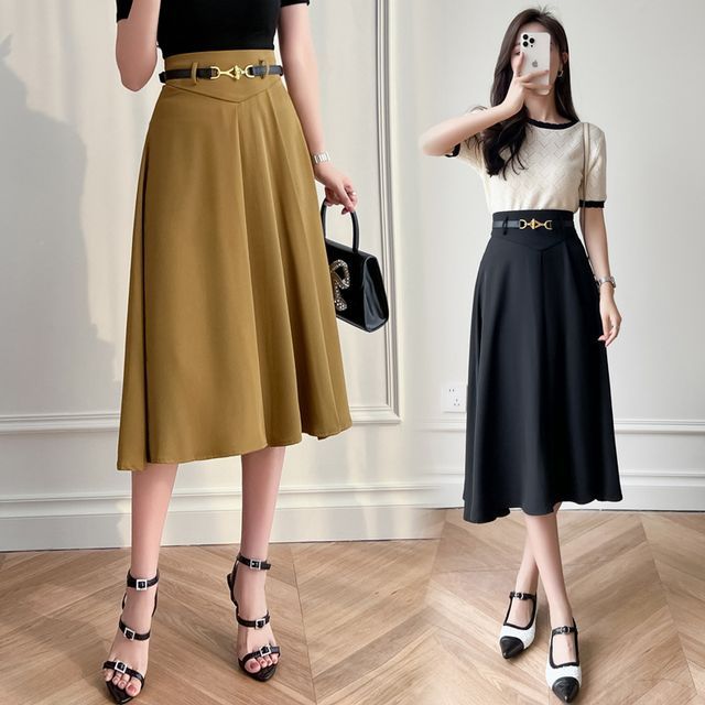 【n.VB】KL High Count SASH BELT SKIRT n.VB】KL High Count SASH BELT SKIRT