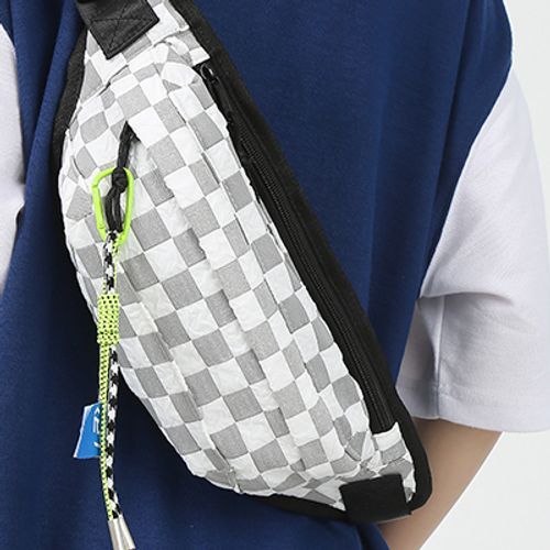 checkered sling bag