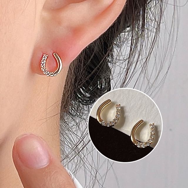 Chimerro-Rhinestone Alloy Ear Cuff