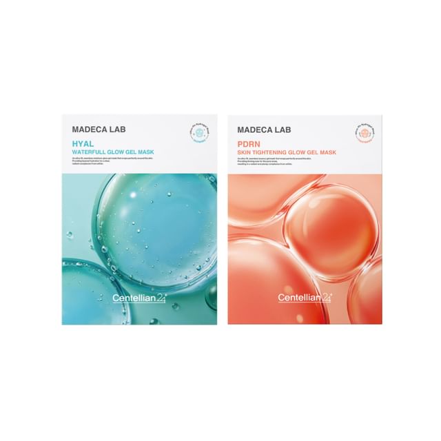 Centellian24-Madeca Lab Glow Gel Mask Set - Kit de Máscaras Faciais em Gel - 5 Unid - 2 Tipos