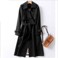 Sweet Zest - Double-Breasted Trench Coat