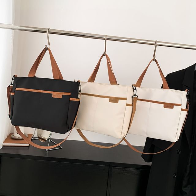 Mulgam-Contrast Trim Carryall Bag