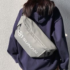 SUNMAN - Lettering Zip Sling Bag SUNMAN - Lettering Zip Sling Bag