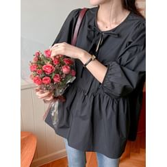 Short-Sleeve Pocketed Plain Shirt