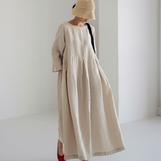 chinese dress ladies Chantilly Long Sleeve Smocked Dress