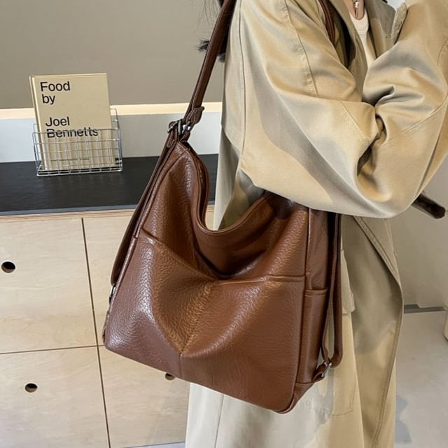 KOCORE-Faux Leather Tote Bag