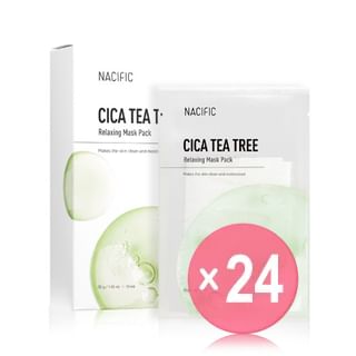 Nacific - Cica Tea Tree Relaxing Mask Pack Set (x24) (Bulk Box)