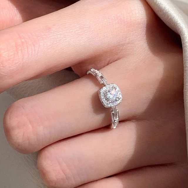 Seirios-Rhinestone Open Ring