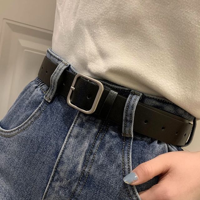 Pompabee-Faux Leather Belt