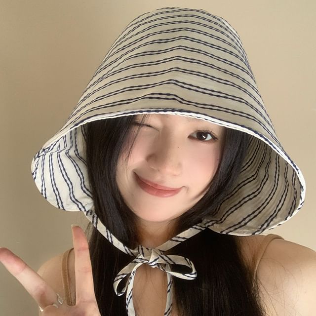 FROME-Striped Bucket Hat