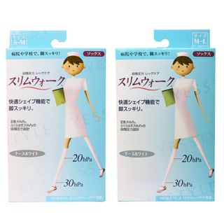Slim Walk - Nurse White Compression Stockings