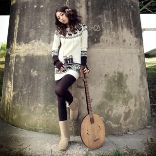 Styleberry-Nordic Pattern Sweater Dress