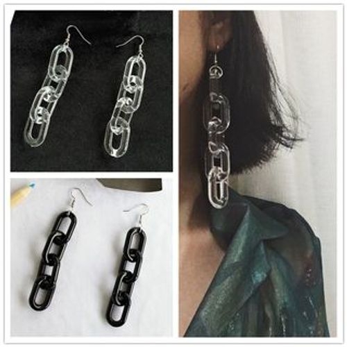 clear chain earrings