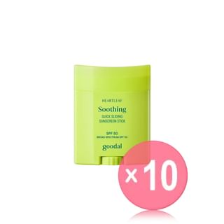 Goodal - Heartleaf Soothing Quick Sliding Sunscreen Stick OTC Version (x10) (Bulk Box)
