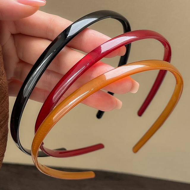 moliveny-Resin Plain Headband Set