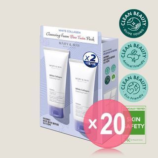 Mary&May - White Collagen Cleansing Foam Duo Twin Pack (x20) (Bulk Box)