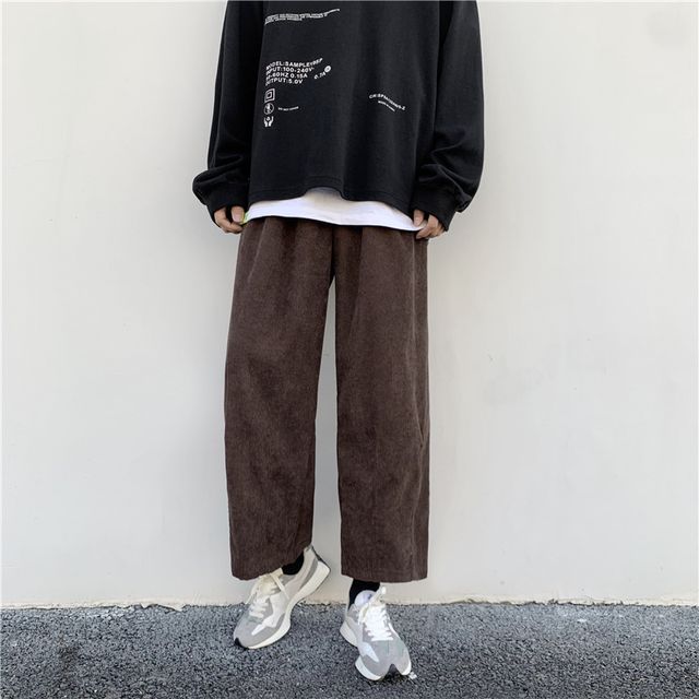 Oakjam - Corduroy Wide Leg Pants