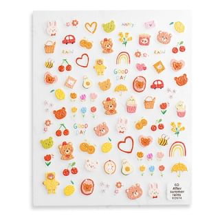 MEKO - Embossed Nail Stickers Bear