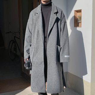 wool tie coat