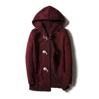 Ferdan-Knit Hooded Toggle Coat