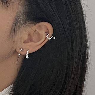 Hansha-Rhinestone Stud Earring Hoop Earring Various Designs