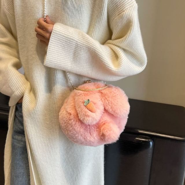 KOCORE-Pom Pom Fluffy Crossbody Bag