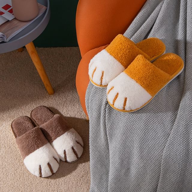 Warm Plush Slippers Cute Cat Paw Shaped Fuzzy Slip on House Shoes Winter  Soft Cozy Anti-Skid Feet Wear for Indoor New - Walmart.ca