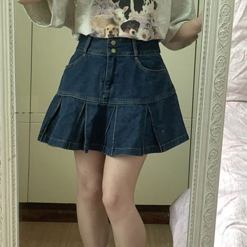 Plus size denim top skirt quality