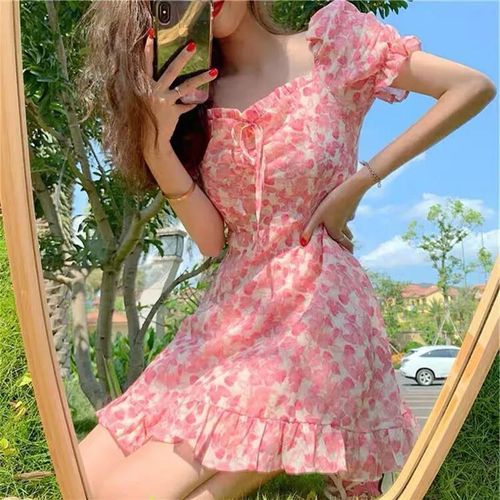 Lucuna - Puff-Sleeve Floral Mini A-Line Dress | YesStyle