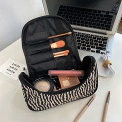 Intimo - Travel Zebra Print Makeup Bag Intimo - Travel Zebra Print Makeup Bag
