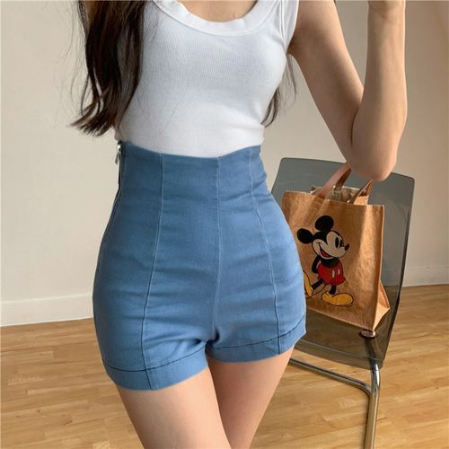 Ginger Girl - High-Waist Denim Hot Pants