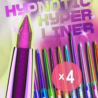 Rude Cosmetics - Hypnotic Hyper Chrome Liner - 10 Colors  (x4) (Bulk Box)