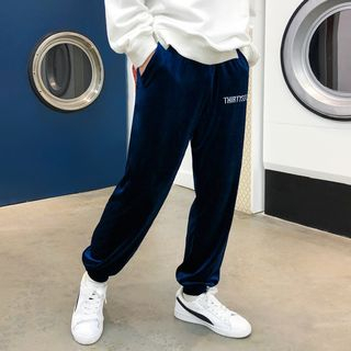 velvet jogger pants