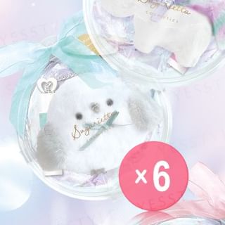 SHOBIDO - Long Tailed Tit Lip Balm With Mint Blue Plush Keychain (x6) (Bulk Box)