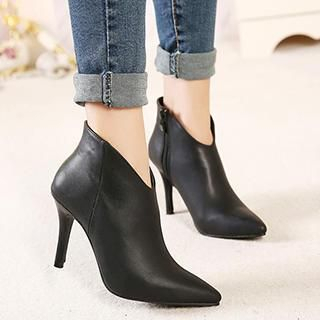Mancienne - Zip Heel Ankle Boots | YesStyle