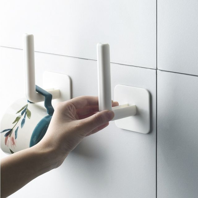 Double-Sided Adhesive Wall Hooks – Smart Kitchen Corner
