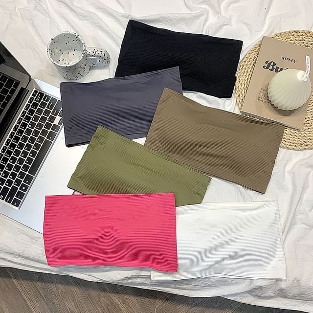 DIYI-Plain Bandeau Bra Top
