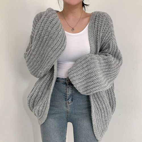 Thick open front clearance cardigan