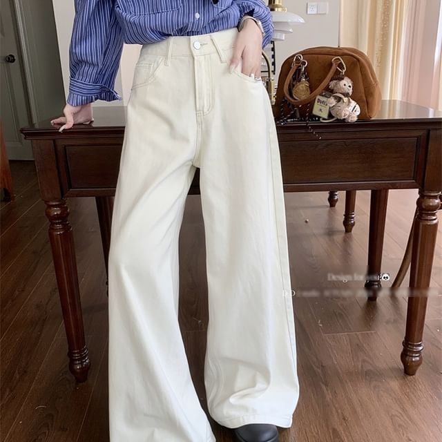 Gilmort-High Waist Wide Leg Jeans