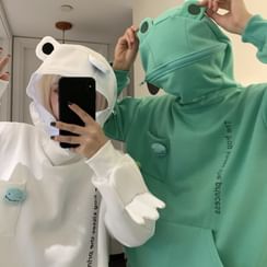 Malnia Home - Couple Matching Lettering Frog Hoodie Malnia Home - Couple Matching Lettering Frog Hoodie