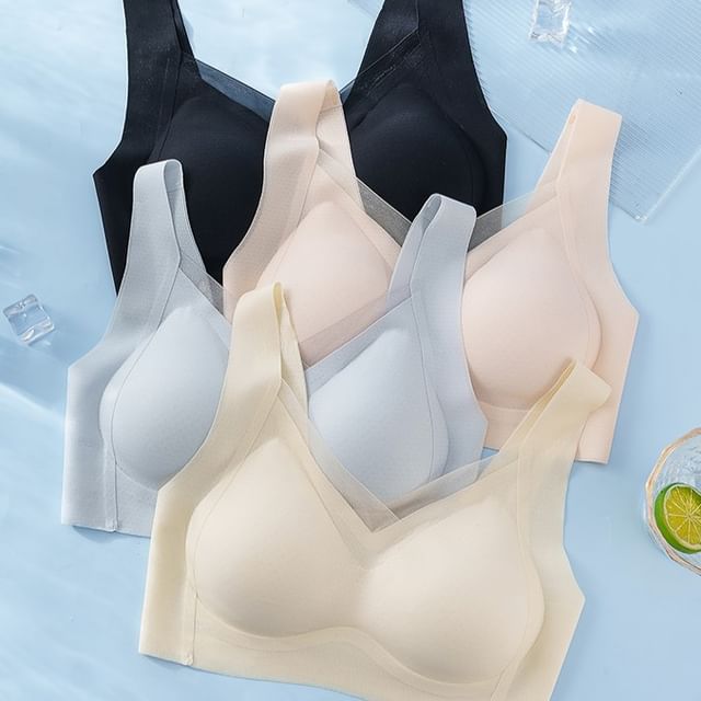 HYG Lingerie-Plain Seamless Push Up Bra