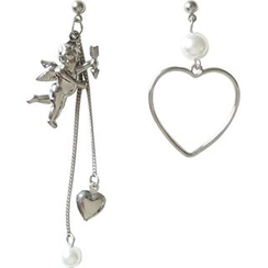 Isle of Green - Asymmetric Heart & Cupid Earrings (Various Designs) Isle of Green - Asymmetric Heart & Cupid Earrings (Various Designs)