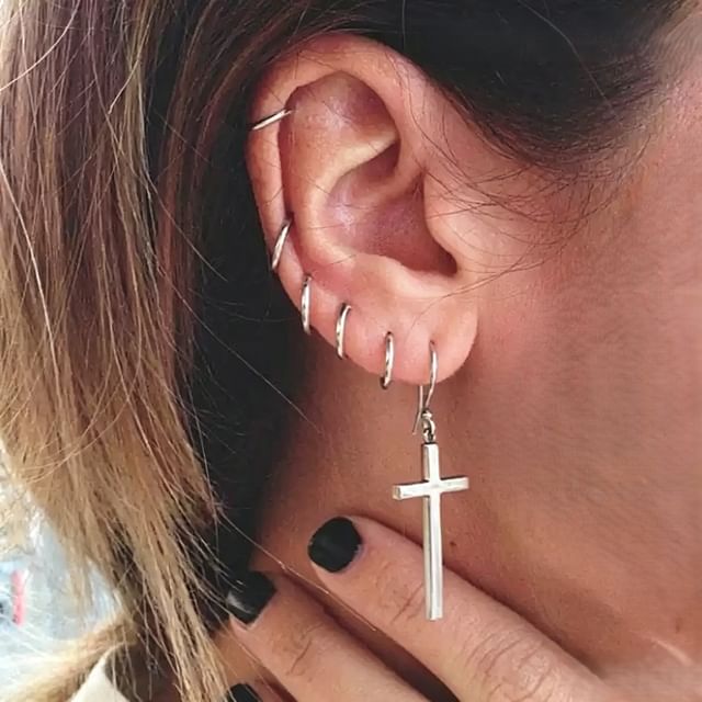 Kiren-925 Sterling Silver Mini Hoop Earrings