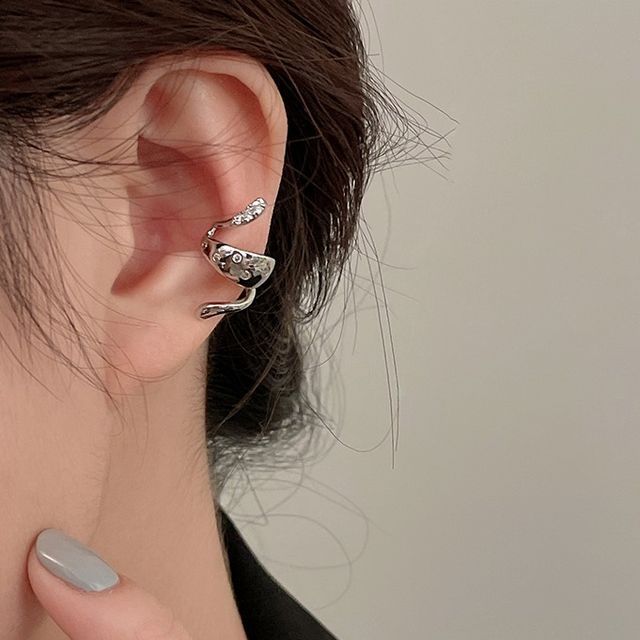 Show Mind-Rhinestone Wrap Around Alloy Cuff Earring