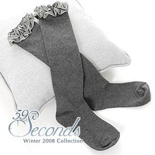 59 Seconds - Ruffle Trim Knee-High Socks | YesStyle