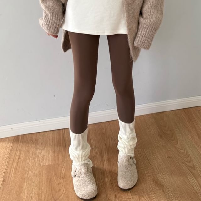 Maisee-High Rise Fleece-Lined Leggings